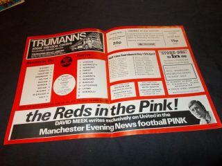 Vintage UK Manchester United FOOTBALL Program/Programme 1974 UNITED REVIEW 24 3