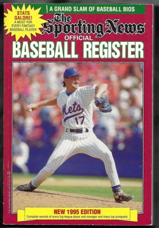 1995 Sporting News Baseball Register,  Bret Saberhagen (york Mets) Cover Nm