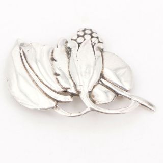 Vtg Sterling Silver - Calla Lily Flower Floral Solid Brooch Pin - 21g