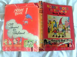 Noddy Goes To Toyland By Enid Blyton 1949.  Guaranteed 1st Ed 1st Issue.  D/w