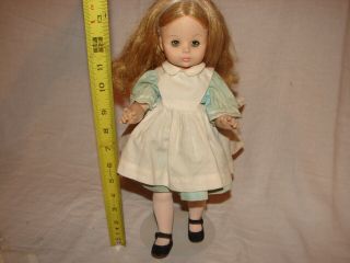 Vintage Doll Madame Alexander Tagged Clothing Dress Alice In Wonderland 13 Inch