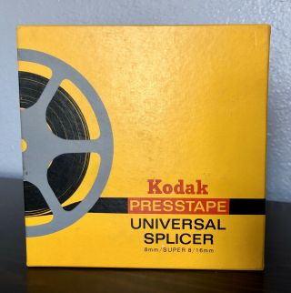 Kodak Presstape Movie Splicer For 8mm and 16mm Film Box Vintage 3