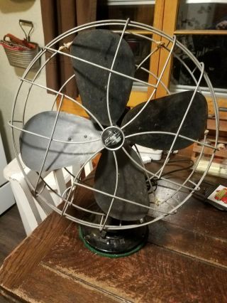 Vintage 1940 Emerson Electric Industrial 3 Speed 16 " Fan Type: 79648 - Ax Ex