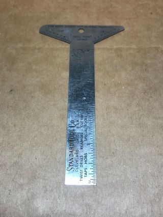 Vintage Standard Tool Co.  Drill Point Gauge Machinist Tool