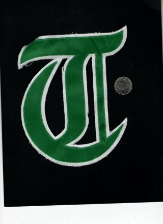 1980 - 94 Tacoma Tigers Game Vintage Jersey Emblem - Old English " T "