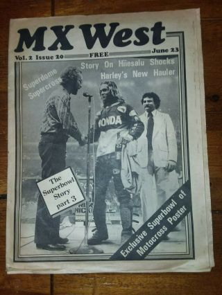 June 23,  1977 Mx West - Motocross Newspaper - Marty Smith - Hannah -