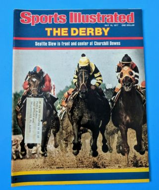 Sports Illustrated,  May 16,  1977 Jean Cruget,  Seattle Slew,  Kentucky Derby