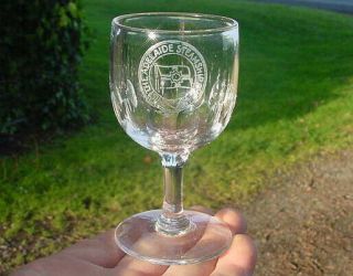 Antique Crystal Shot Glass - " The Adelaide Steamship Company " Engraved - Ocean Liner