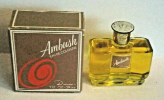 Vintage Ambush Dana Eau De Cologne 2 Oz Perfume Full Bottle Nib