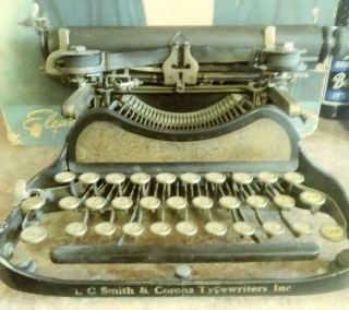Smith Corona 3 Special Folding Typewriter Rare Panels Antique 1915?