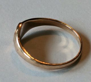 Vintage 10K Solid Gold Baby Child ' s Signet Ring No Monogram Size 2 2
