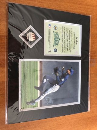 Ichiro Upper Deck " Piece Of The Action " Game - Ball With Photo Mariners