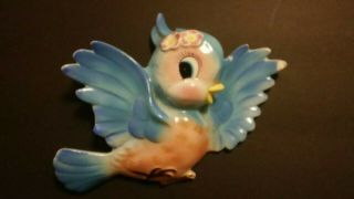 Vintage Py Japan Bluebird Wall Plaque Is But Chips