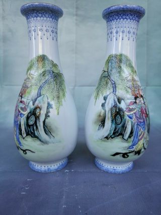 Philip’s 17miles Old Estate Chinese 2X567 Porcelain Vases it Marked Asian China 2