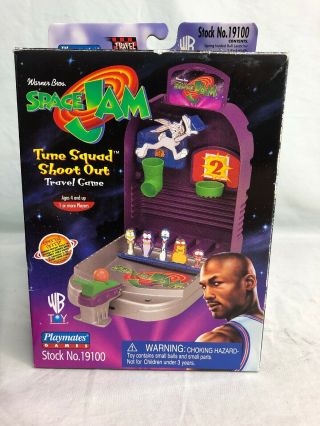 Vintage 1996 Space Jam Tune Squad Shootout Travel Game Bugs Bunny Michael Jordan