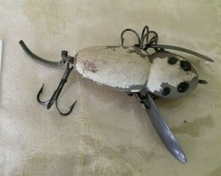 Vintage Heddon Crazy Crawler Lure With Leather Tail