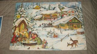 5 Vintage Paper Christmas Advent Calendar,  W.  Germany,  Haco & Others. 2