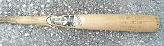 Blue Jays YUNEL ESCOBAR 2012 cracked game baseball bat 2