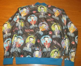Betty Boop Vintage 1995 King Features Syndicate Graphic Bomber Jacket Size MED 2