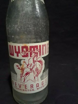 Rare Vintage Antique Soda Bottle Refreshing Wyoming Beverages Torrington Wyoming