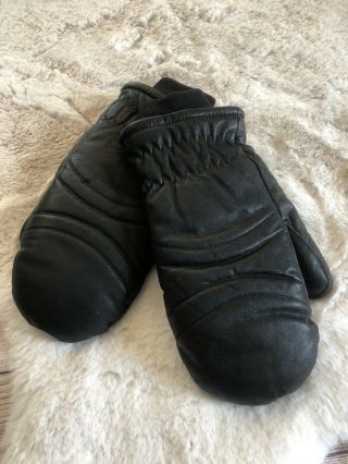 Vintage Aris Leather Mittens Winter Ski Gloves Men 