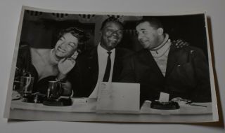 Orig 1958 Roy Campanella W/ Nat King Cole Press Photo (boston Herald) Loa