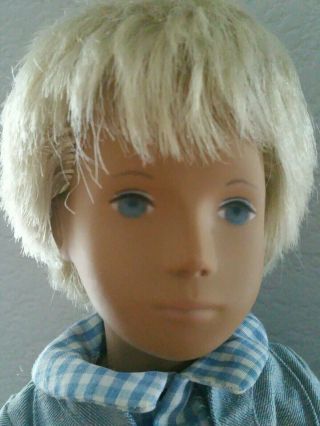 Vintage Platinum Blonde Fair Blue Suit Gregor Doll 16 1/2 " Sasha