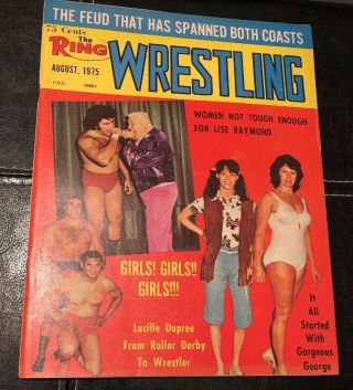 1975 Ring Wrestling Rick Flair Poster Gorgeous George Girl Wrestlers Sexy Hof,