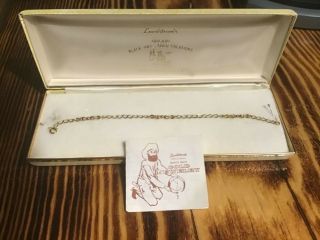 Vintage Landstrom’s Multicolor Black Hills Gold Long Bracelet W/box 10k