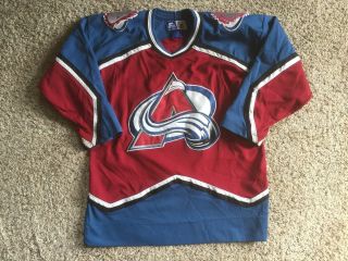 Vintage Ccm Colorado Avalanche Hockey Jersey Youth Size Small/medium S/m
