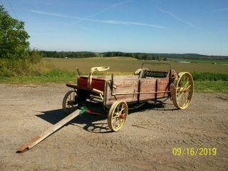 Antique John Deere Wood Manure Spreader Horse or Tractor Drawn 2