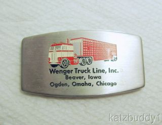 Vintage Zippo Pocket Knife & File Advertised Wenger Truck Lines Beaver Iowa