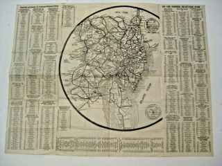 RARE ANTIQUE 1919 SPECIAL MADE TO ORDER YORK & PHILADELPHIA AREAS ROAD MAP 3