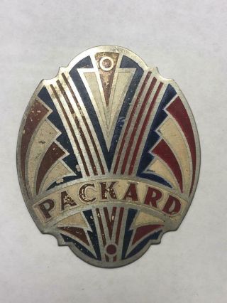 Vintage Nos Colson Packard Bicycle Head Badge Tag Antique Plate Flat
