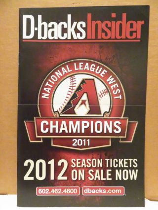 Arizona Diamondbacks 2011 National League Division Series Program