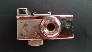 Vintage Steky Model Iiib Subminiature Spy Camera W/ Leather Case,  16mm