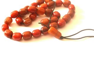 Antique Very Old Cherry Bakelite,  Misketa Faturan Worry Prayer Beads Tesbih