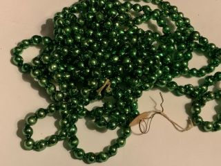 Vintage Mercury Glass Christmas Garland Green 8 - 1/2’ Great For Tinsel Tree