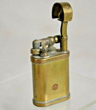 Fabulous Vintage All Brass Lift Arm Cigarette Lighter Small 2 