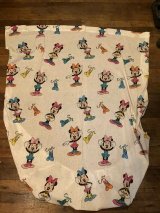 Vintage Disney Flat Minnie Mouse Sheet By Dundee Usa Crib Toddler Ballerina