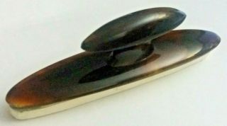 Vintage Nail Buff 1920s Art Deco Antique With Carved Tortoise Shell Handle