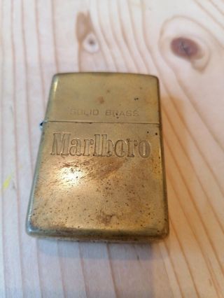 Marlboro Zippo Lighter Vintage 1991 Solid Brass