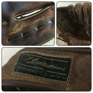 Ted Williams Glove 16154 Sears Baseball Roebuck Mitt Vintage Pro Style Pocket
