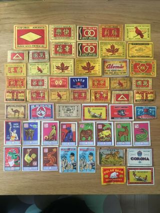 Vintage Matchbox Labels - Various Countries,  Macau,  Vietnam,  Thailand
