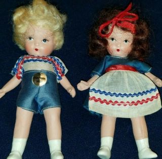 " Rare " - Vintage Judy Ann Storybook Dolls - Jack And Jill 14 Incredible