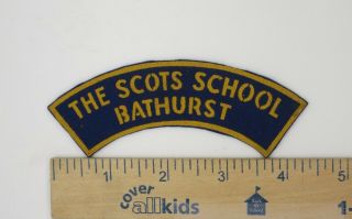 Australian Army Cadet Shoulder Patch Post Ww2 Vintage The Scots School Bathurst