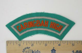 Australian Army Cadet Shoulder Flash Patch Post Ww2 Vintage Caringbah High