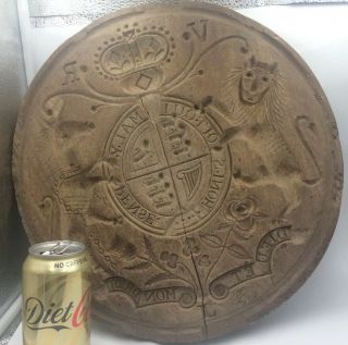 Large Victorian Well Decorated Cheese Mould Very Rare,  With Full Coat Of Arms