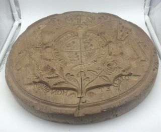 Large Victorian Well Decorated Cheese Mould Very Rare,  With Full Coat Of Arms 2
