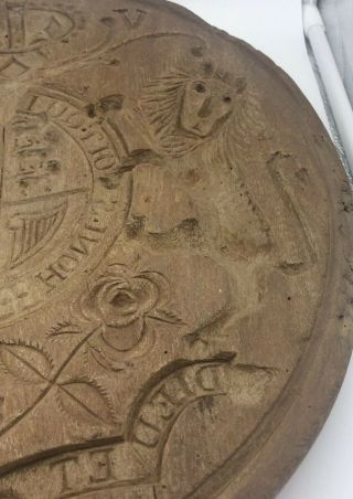 Large Victorian Well Decorated Cheese Mould Very Rare,  With Full Coat Of Arms 3